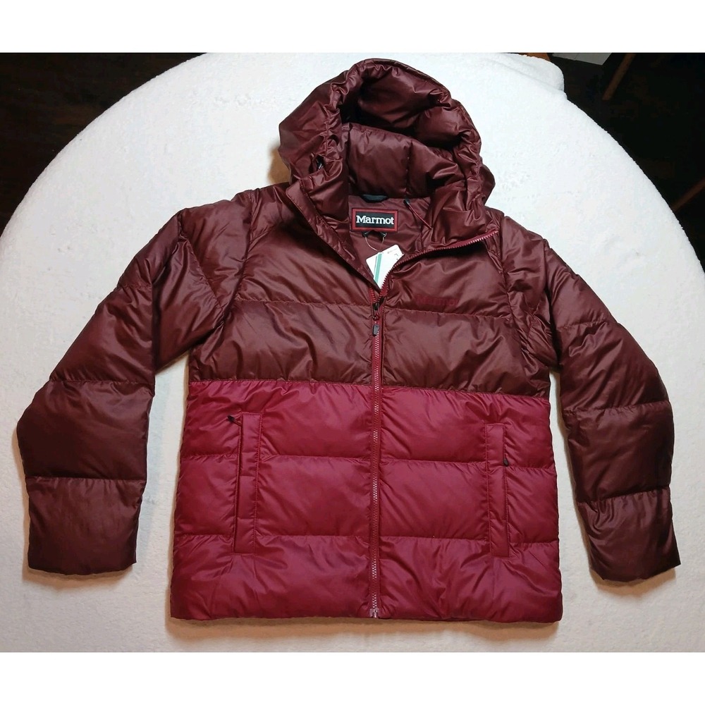 🔥 NWT Marmot Guides Down 2.0 Hoody Jacket Women's Medium Red Mulberry M16256
